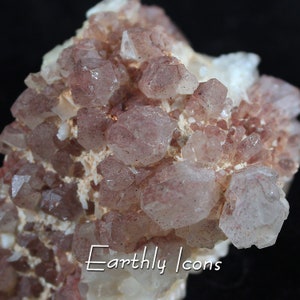 Quartz Cluster with Red Hematite; Hematoid Quartz Cluster; Red Quartz Crystal Cluster; Raw Quartz Crystals; Natural Red Quartz Crystals