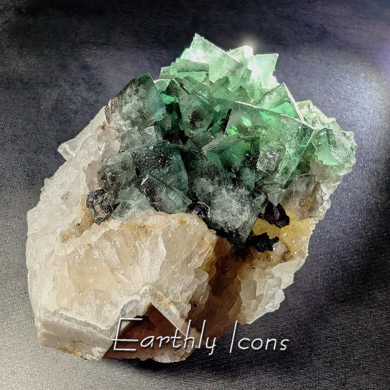 Fluorite from Lady Annabella Mine, England; Color Change Fluorite; English Fluorite; Fluorite Specimen; Fluorite Crystal Cluster