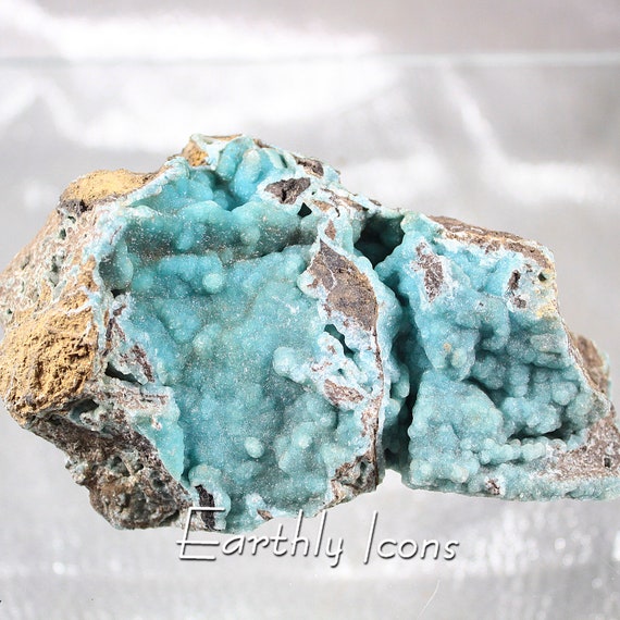 Botryoidal Druzy Blue Hemimorphite Specimen from Yunnan Province, China