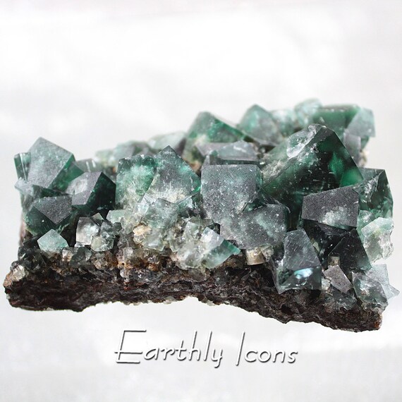Fluorite Crystal Cluster from Fairy Holes Pocket, Lady Annabella Mine; Fluorite Cluster; English Fluorite; Lady Annabella Fluorite