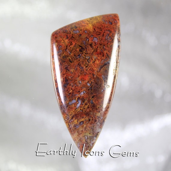 Large Colorful Moss Agate Designer Cut Cabochon, Designer Cabochons