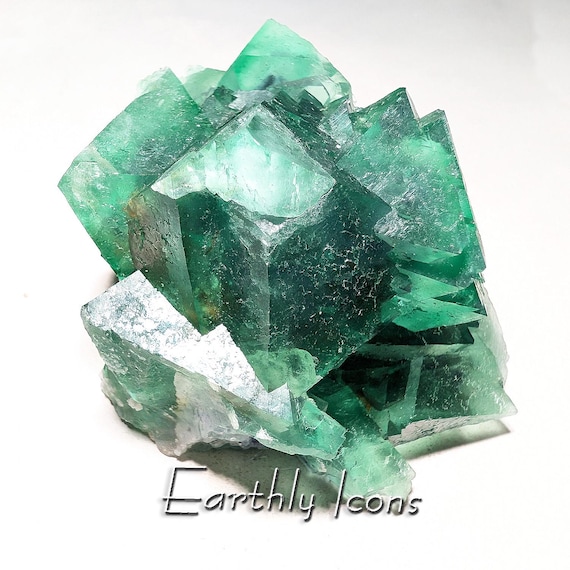 Fluorite from Riemvasmaak, South Africa; Green Fluorite; Reimvasmaak Fluorite; Raw Fluorite Specimen; Green Fluorite Crystals
