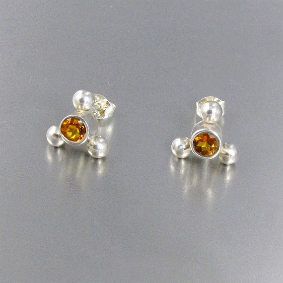 Citrine Earrings in Sterling Silver