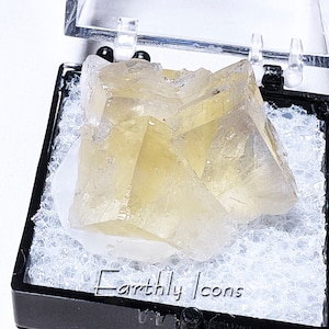 Fluorite from The Bull Vein, Lady Annabella Mine, England; Yellow Fluorite; English Fluorite; Thumbnail Specimen; Raw Flourite Crystals