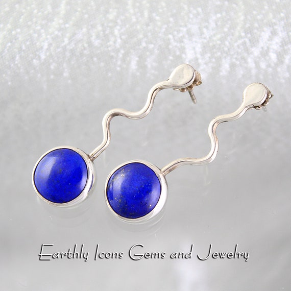 Lapis and Sterling Silver Earrings