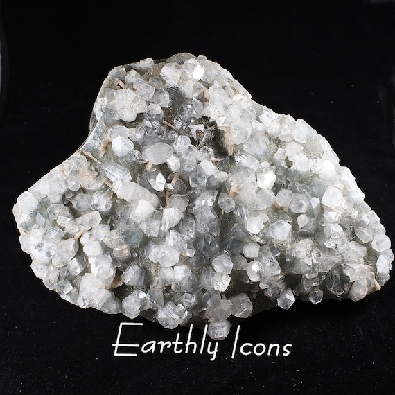 Large (2.3kg) Apophyllite, Stilbite, Blue Chalcedony from India; Apophyllite Crystal Cluster; Apophyllite Decorator Crystal Display Specimen