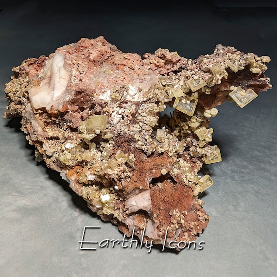 Wulfenite and Mimetite Mineral Combo Specimen; Mexican Wulfenite Crystals; Wulfenite Mimetite Specimen; La Morita Mine