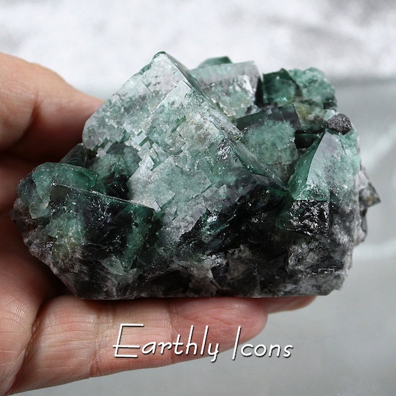 Fluorite Crystal Cluster (452g) from Truffle Pig Pocket, Diana Maria Mine; Fluorite Crystals; English Fluorite; Diana Maria Fluorite