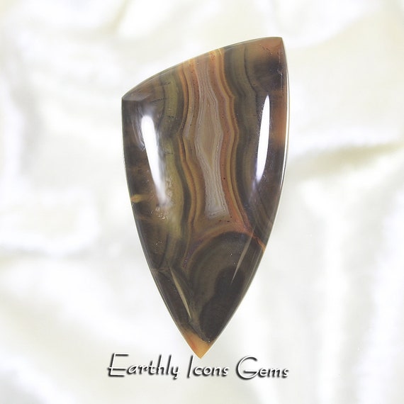 SALE PRICE - Turkish Ankara Banded Agate Designer Cut Cabochon, Designer Cabochons