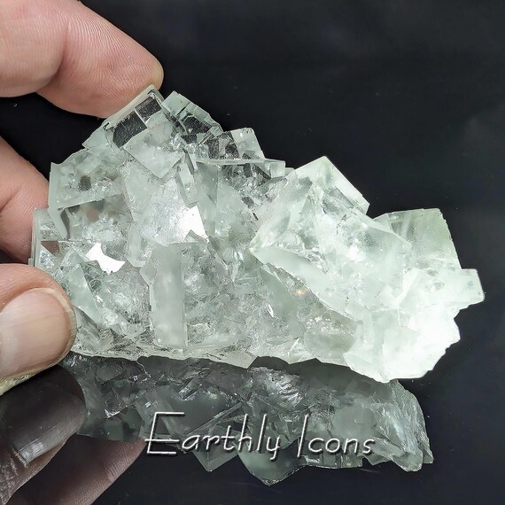 Glassy Fluorite from Xianghualing Mine, Hunan, China; Green Fluorite Crystal Specimen; Chinese Fluorite; Hunan Province