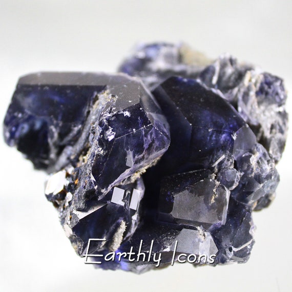 Tanzanite Fluorite from Fujian China; Tanzanite Colored Fluorite; Purple Fujian Fluorite; Raw Purple Flourite Crystals; Natural Fluorite