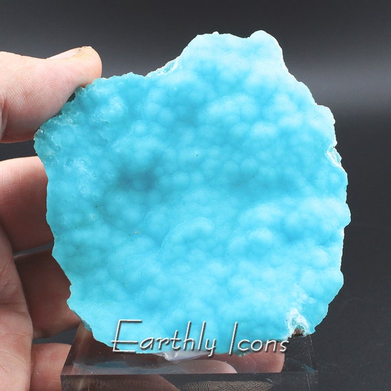 Top Color Blue Hemimorphite Specimen from The Congo; Raw Hemimorphite Mineral Specimen; Blue Hemimorphite Mineral