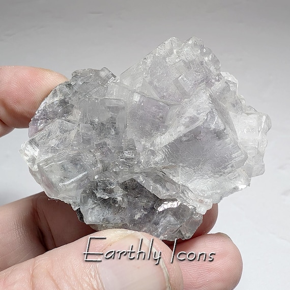 Clear Fluorite from Xianghualing Mine, China; Clear Fluorite Crystal; Raw Mineral Specimen; Raw Fluorite; Chinese Fluorite