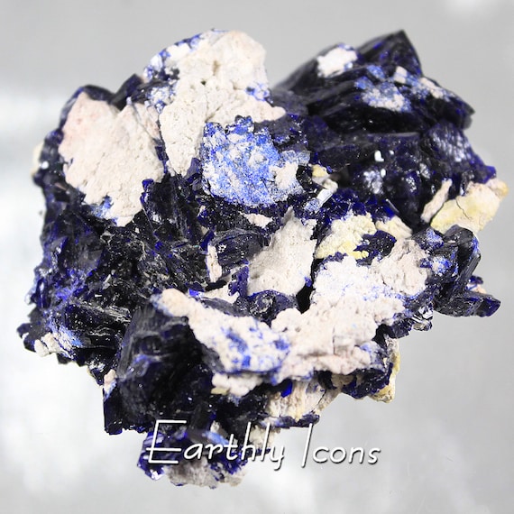 Azurite from Milpillas Mine (148.1g); Raw Natural Azurite Crystal Specimen; Terminated Azurite Crystals; Milpillas Azurite; Mexican Azurite