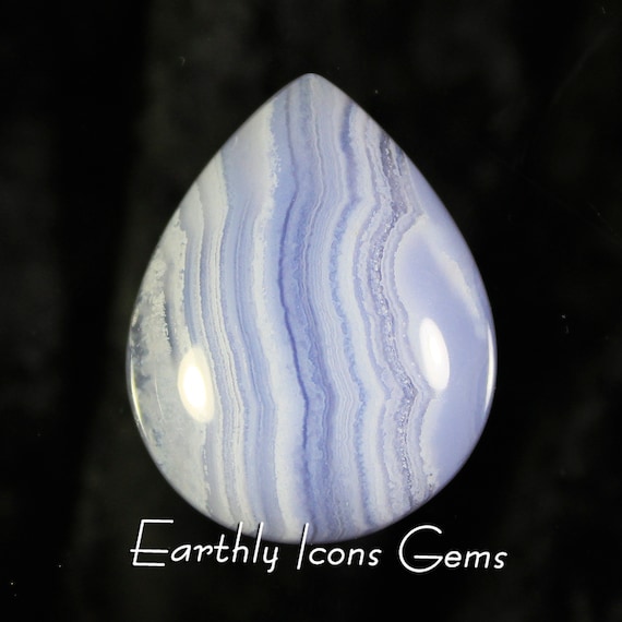 SALE PRICE - Blue Lace Agate Designer Cut Cabachon, Designer Cabochons