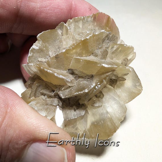 Selenite Rosette from Red River Floodway Canada; Raw Selenite Crystals; Selenite Cluster; Crystal Home Decor