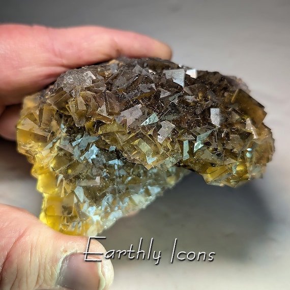 Fluorite from Okorusu 7th of December Pocket, C Pit, Namibia; Yellow Okorusu Fluorite; Raw Fluorite Specimen