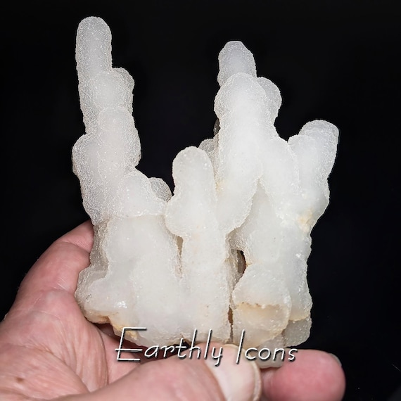 Chalcedony Stalactites Formation from Chhatrapati Sambhajinagar District, Maharashtra, India; Mineral Display Specimen