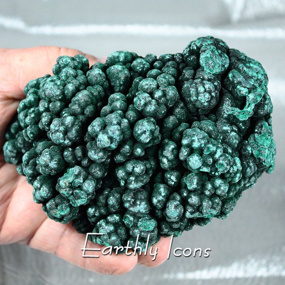 Large (1.4 kg) Botryoidal Malachite "Brain" Specimen; Raw Malachite Specimen; Green Malachite Crystal Specimen; Natural Green Malachite