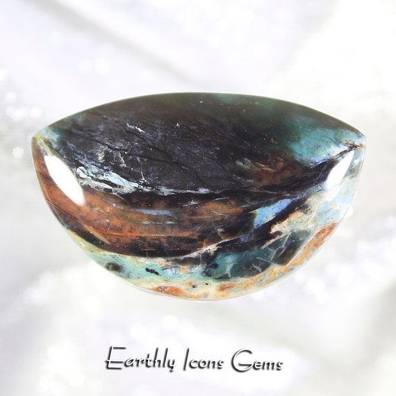 SALE PRICE - Plasma Agate Designer Cut Cabochon, Designer Cabochons