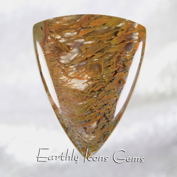 SALE PRICE - Thunderegg Moss Agate Designer Cut Cabochon