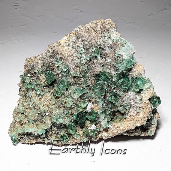 Fluorite Crystal Cluster from Roger Mine, England; Raw Fluorite; English Fluorite; Fluorite Specimen; Fluorite Crystals