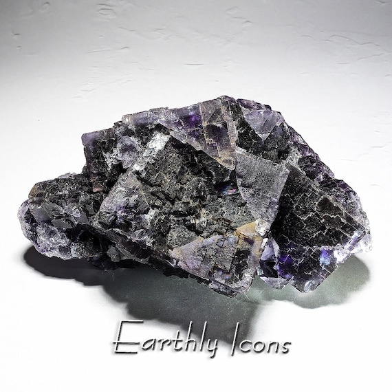 Fluorite from Denton Mine, Hardin County, Illinois; Illinois Fluorite; Purple Fluorite; Collector Mineral; Illinois Fluorite