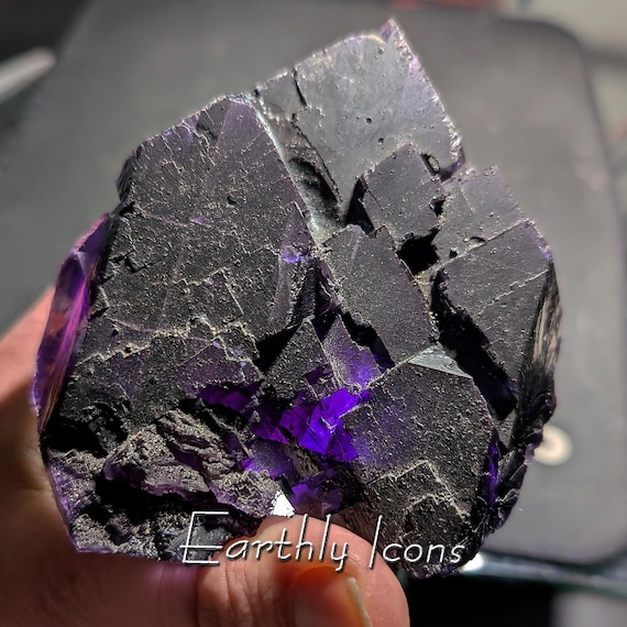 Large Denton Mine Fluorite from Hardin County, Illinois; Illinois Fluorite Crystal Cluster; Purple Fluorite; Collector Mineral