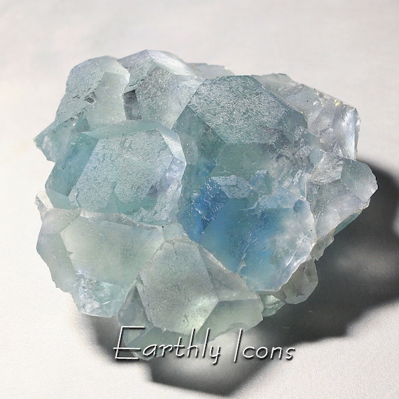 Green and Blue Fluorite from Fujian Province, China; Light Green and Blue Fluorite; Raw Mineral Specimen