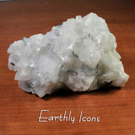 Large (1.47kg) Apophyllite, Calcite, from India; Apophyllite Calcite Crystal Cluster; Apophyllite Calcite Decorator Crystal Display Specimen
