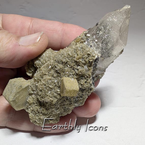 Quartz with Fluorapatite, Siderite, Mica from Panasqueira Mine, Portugal; Combo Mineral Specimen