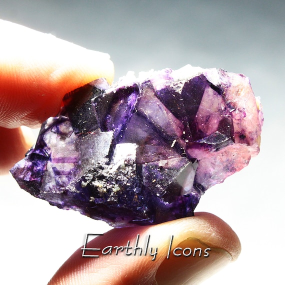 Fluorite from Yindu Mine, Inner Mongolia, China; Raw Mineral Specimen; Purple Fluorite; Chinese Fluorite