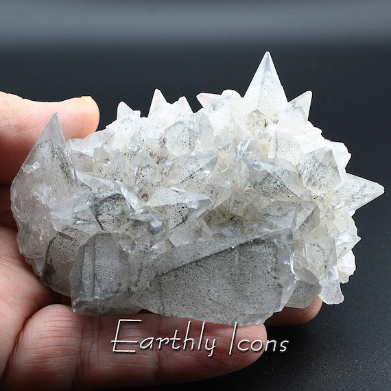 Calcite with Marcasite Inclusion and Phantoms from Linwood Mine Iowa; Raw Calcite Specimen; Decor Sparkly Crystal Gift