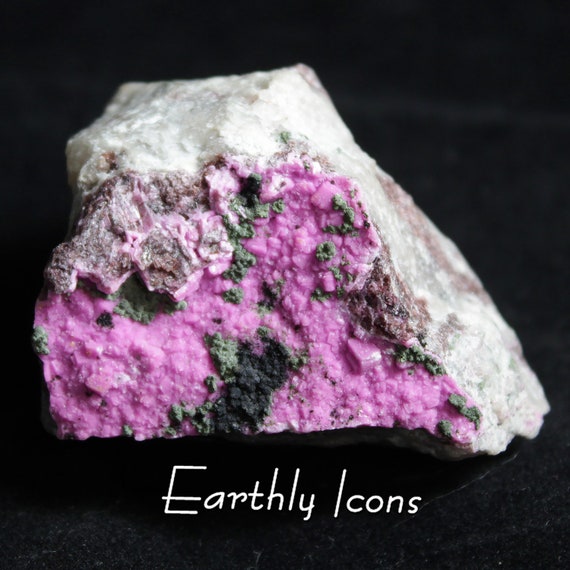 Fuscia/Pink Cobalto Calcite (Cobaltoan Calcite / Cobaltocalcite) with Malachite Mineral Specimen