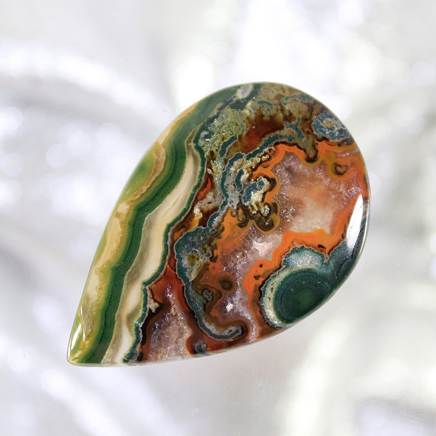 Ultra Rare Collector Grade Orpheus Agate Designer Cut Cabochon