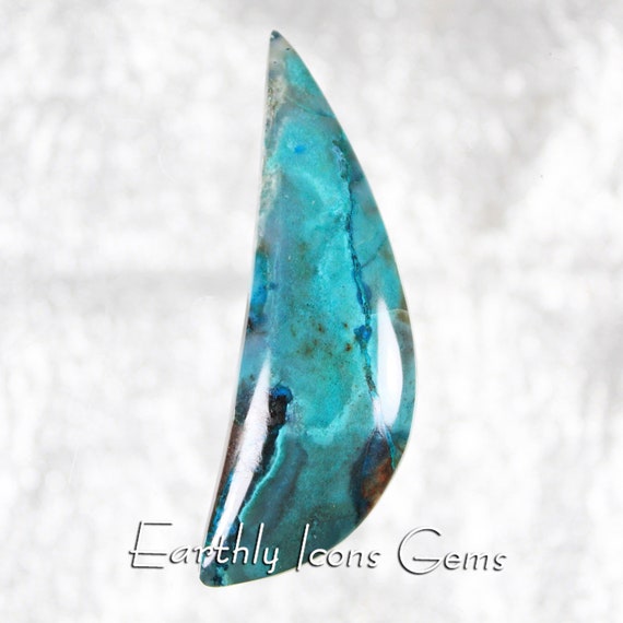 Silicated Chrysocolla from Nevada Designer Cut Cabochon, Designer Cabochons