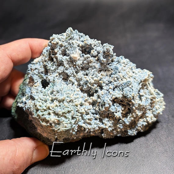 Blue Chalcedony with Gyrolite and Okenite from Aurangabad District, India; Mineral Display Specimen