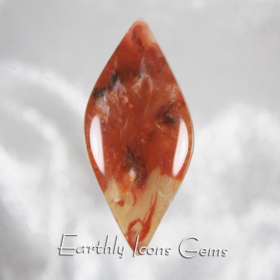SALE  PRICE - Flame Agate Designer Cut Cabochon