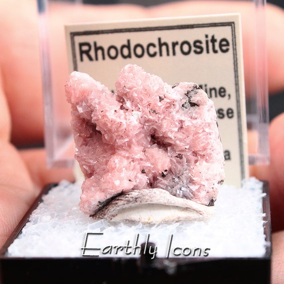 Rhodochrosite from N'Chwaning II Mine, Northern Cape, South Africa; Raw Rhodochrosite; Pink Crystals; Rhodochrosite Thumbnail Specimen
