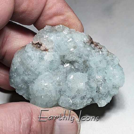 Very Gemmy Botryoidal Blue Hemimorphite Specimen from DR Congo; Raw Hemimorphite Mineral Specimen; Blue Hemimorphite Mineral