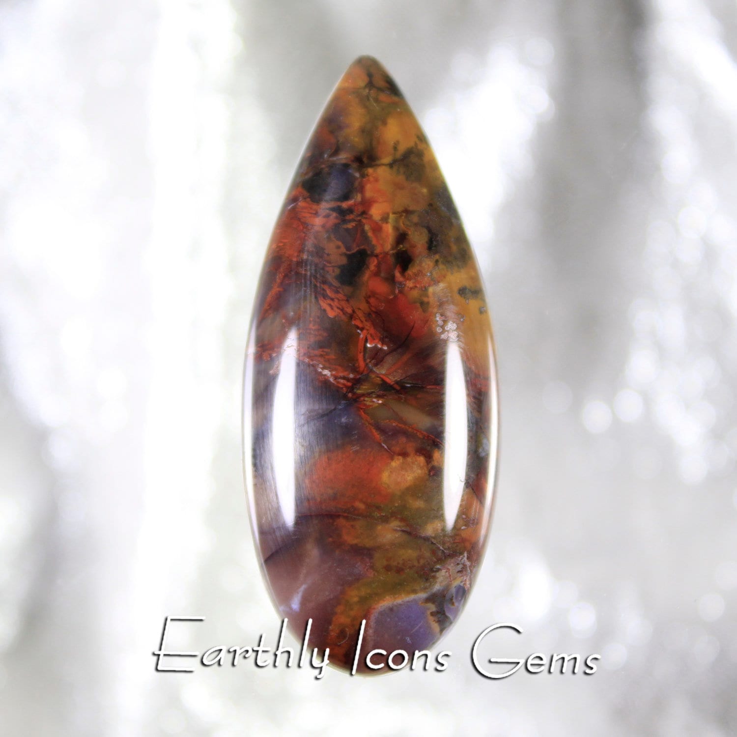 Purple Cow Jasper/Agate Designer Cut Cabochon