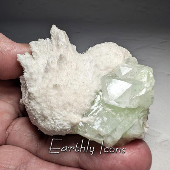 Green Apophyllite on Mordenite Ball Clusters from Nashik, Maharashtra, India