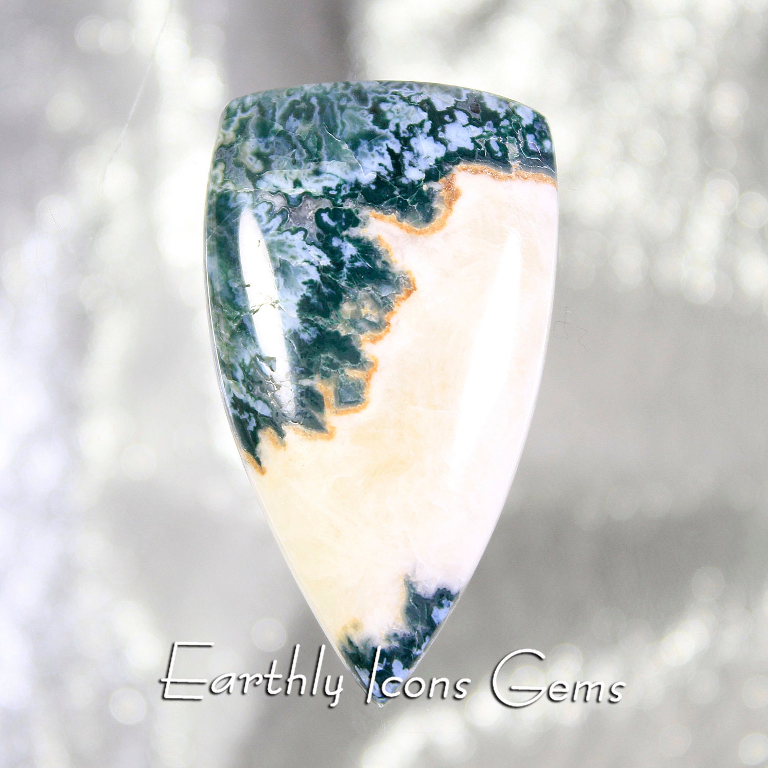 Blue Tide Seam Agate Designer Cut Cabachon