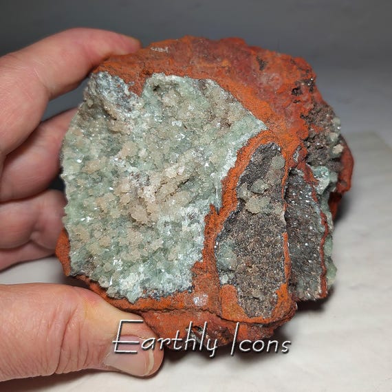 Large Adamite Specimen from Ojuela Mine, Mexico; Adamite Crystals; Raw Adamite on Matrix; Fluorescent Adamite
