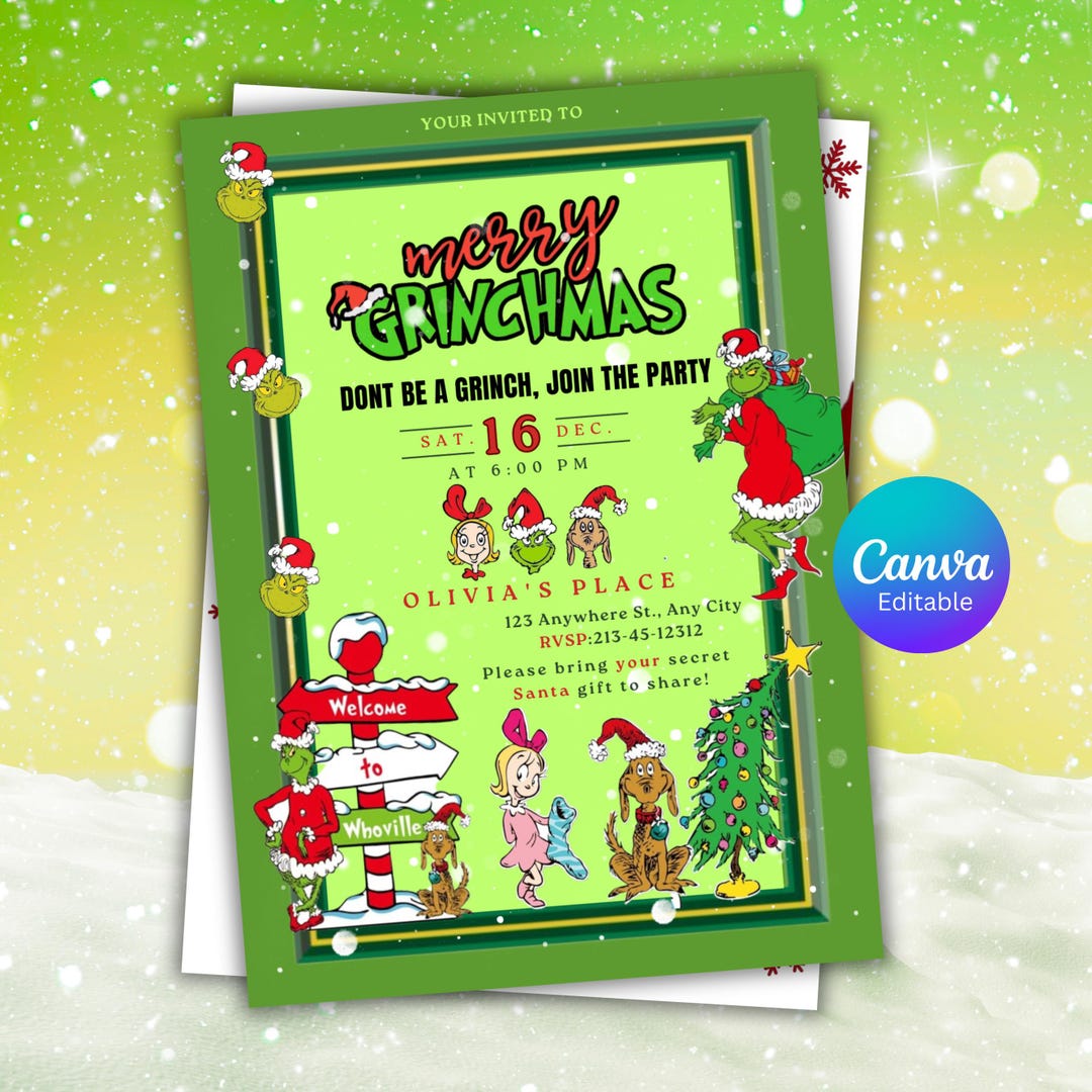 Festive Holiday Invitation Card | Cozy Winter Celebration Invite ...