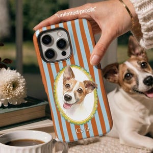 Capa de celular Magsafe personalizada para animais de estimação com retrato de cachorro ou gato. Presente perfeito para amantes de animais.