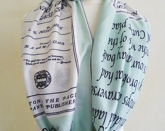 Anne Of Green Gables Infinity Scarf, Literary Scarf Uk, Book Scarf By Rooby Lane