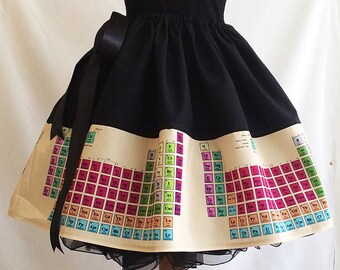 Periodic Table Skirt, Geek Skirts, Nerd Skirts, Science Skirts, clothing By Rooby Lane