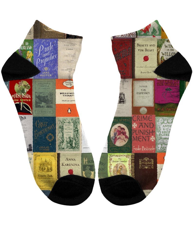 UK, Literary gifts Classic Literature print Women/'s Literary gift,Womens Book cover Socks WomensSocks