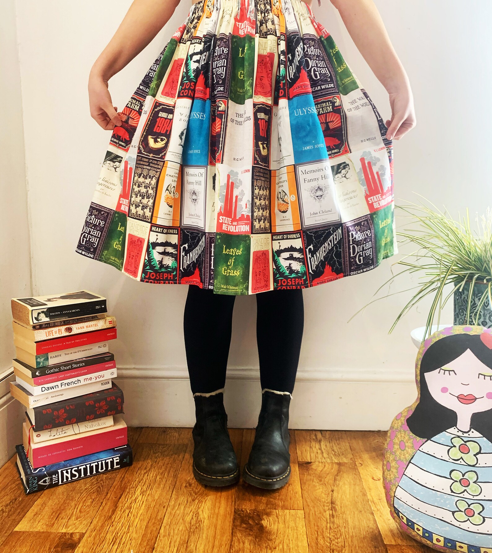 Book Cover Skirts Literary Clothing Book Skirt Literary Etsy